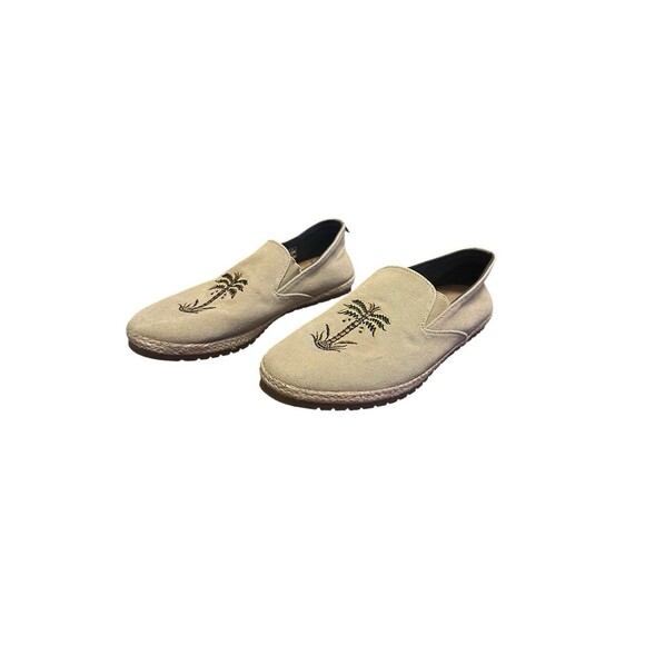 patara Tan Palm Seeker Embroidered Palm Tree Slip On Shoes Rare HTF Size 9 - Picture 2 of 14
